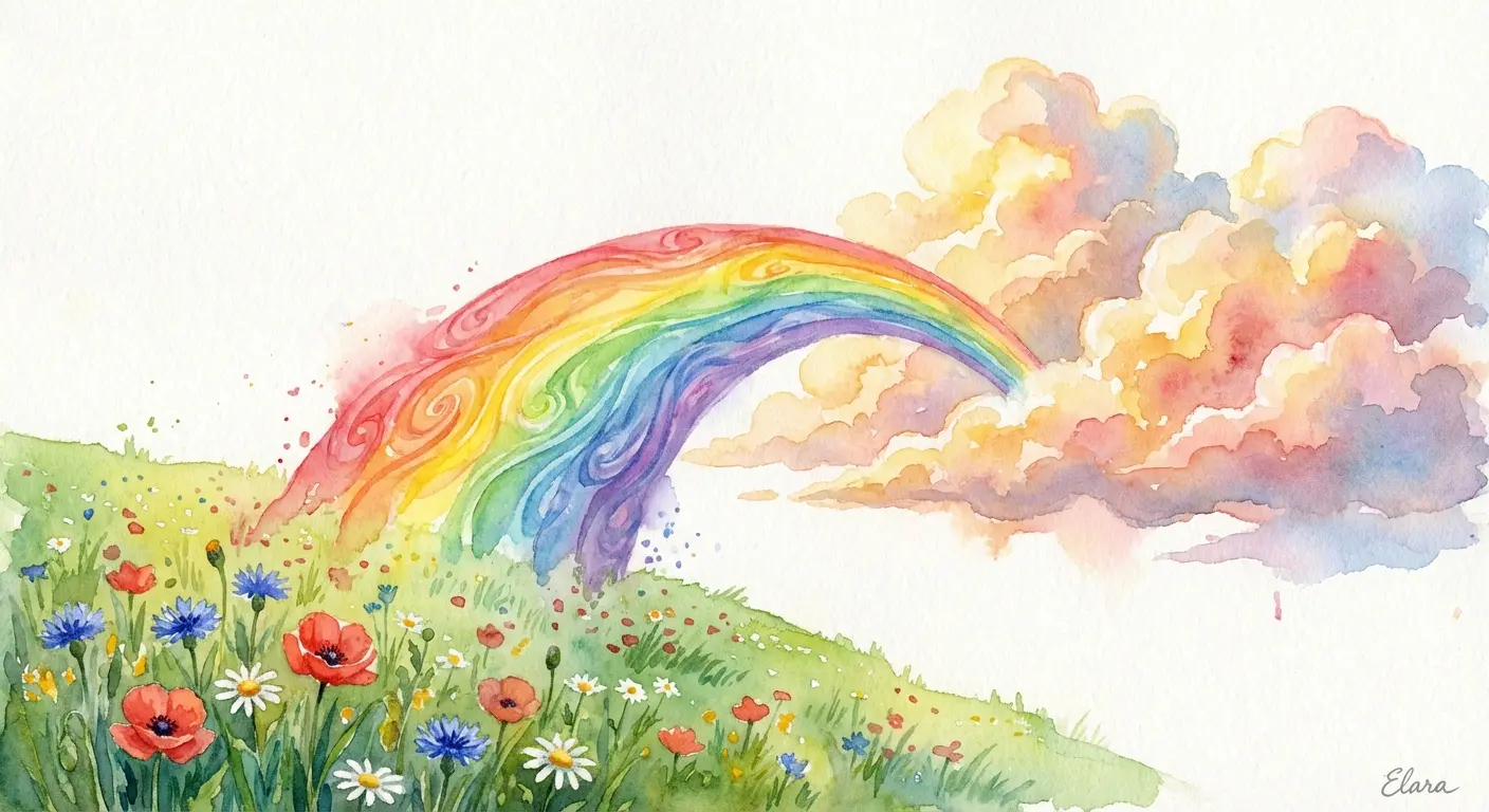 A rainbow bridge illustration