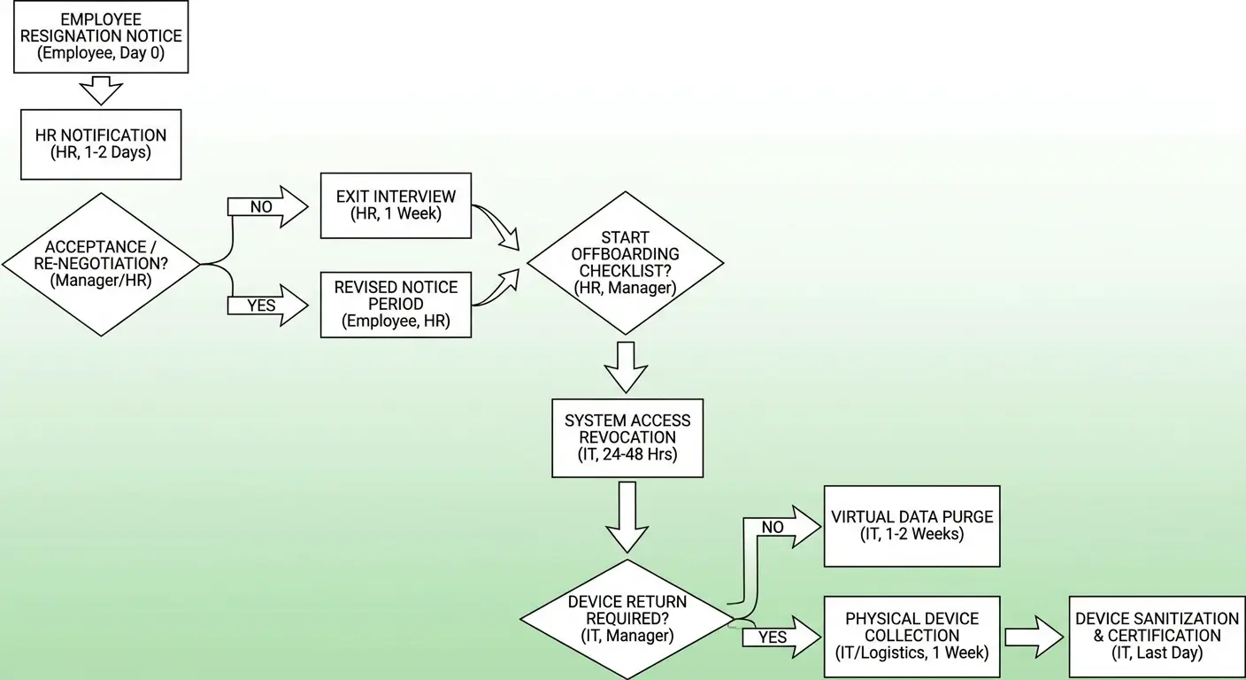 Effective device offboarding workflow timeline
