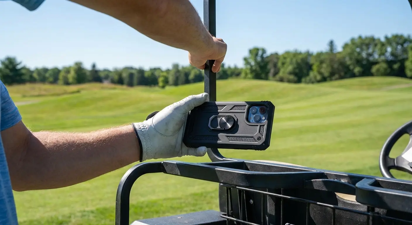 Rokform Eagle 3 Series case protecting iPhone outdoors