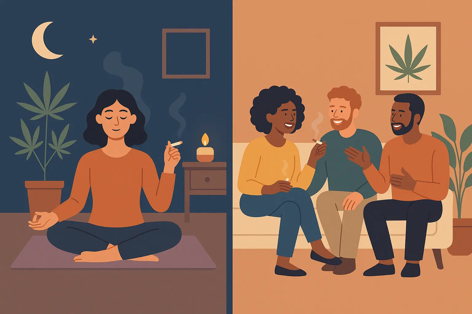 Social and solo consumption settings for Do Si Dos strain