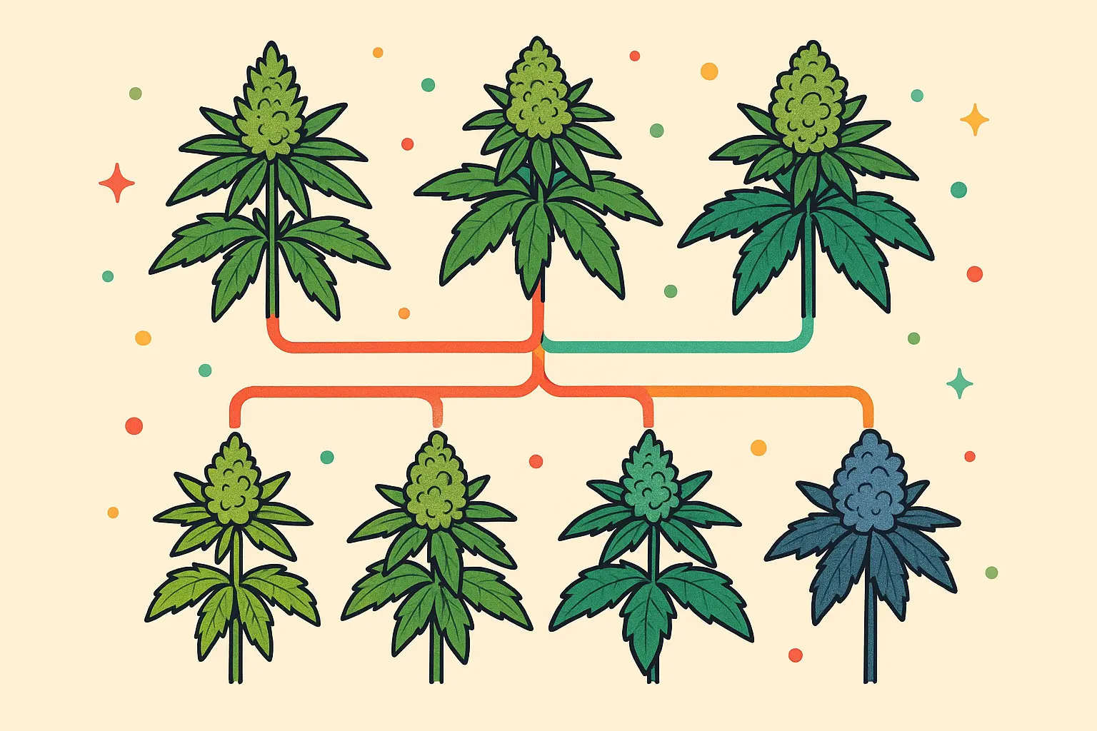Cannabis genetics and breeding chart