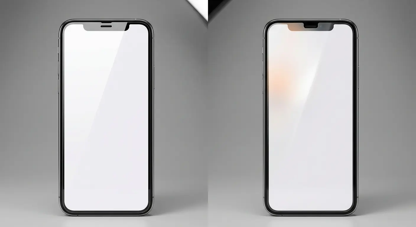 TPU screen protector clarity comparison showing visual differences