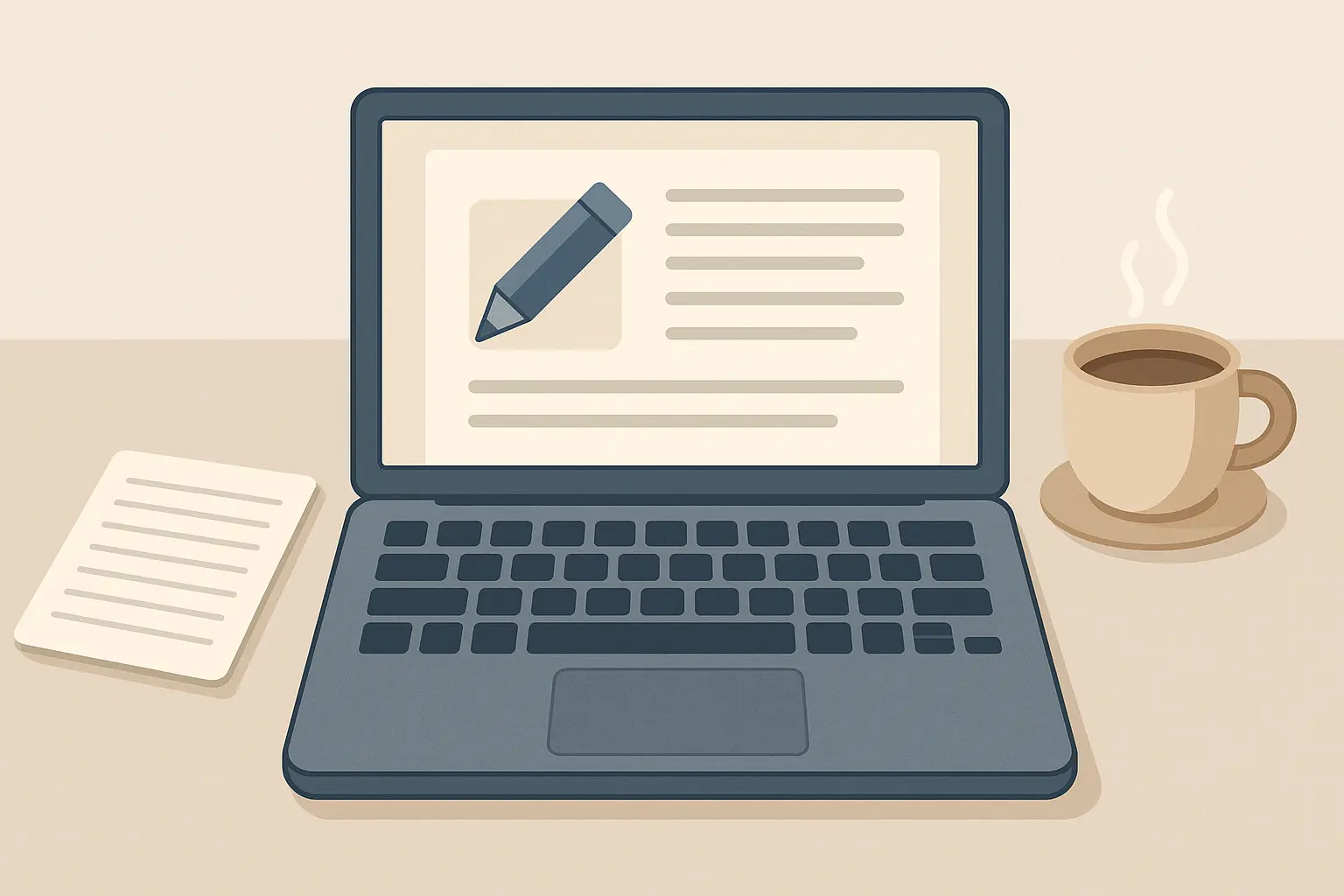 Person writing eulogy with support and guidance