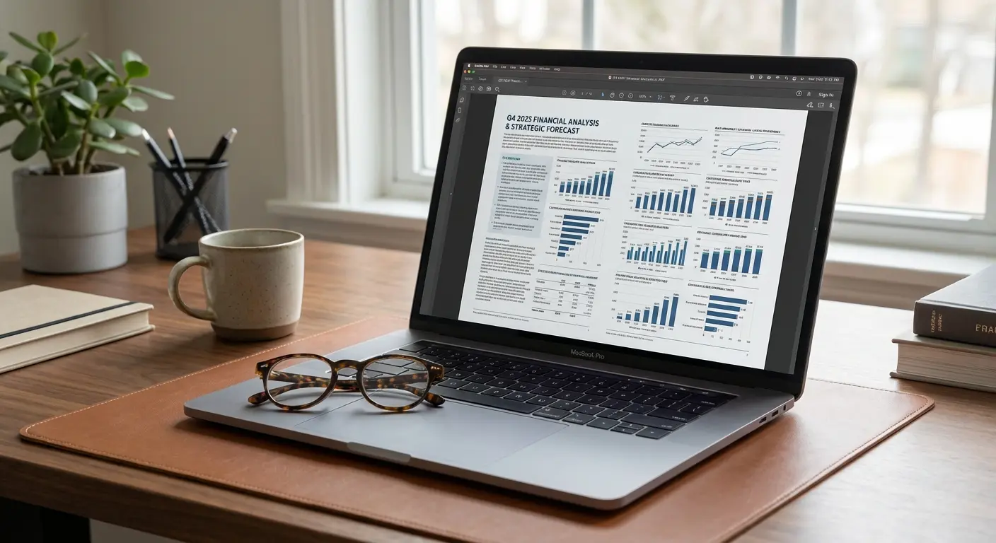 Worker listening to a PDF document on a tablet