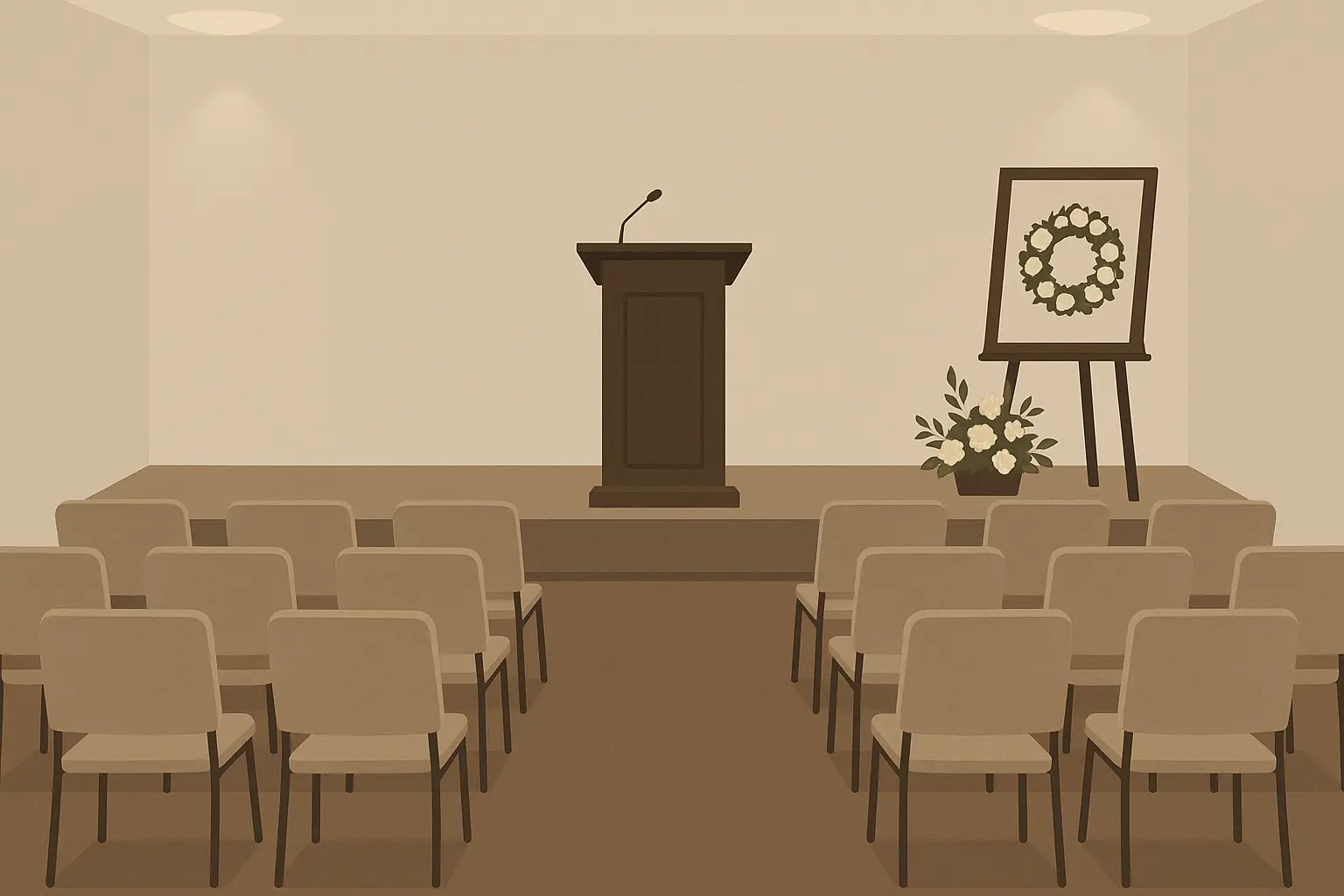 People laughing during memorial service