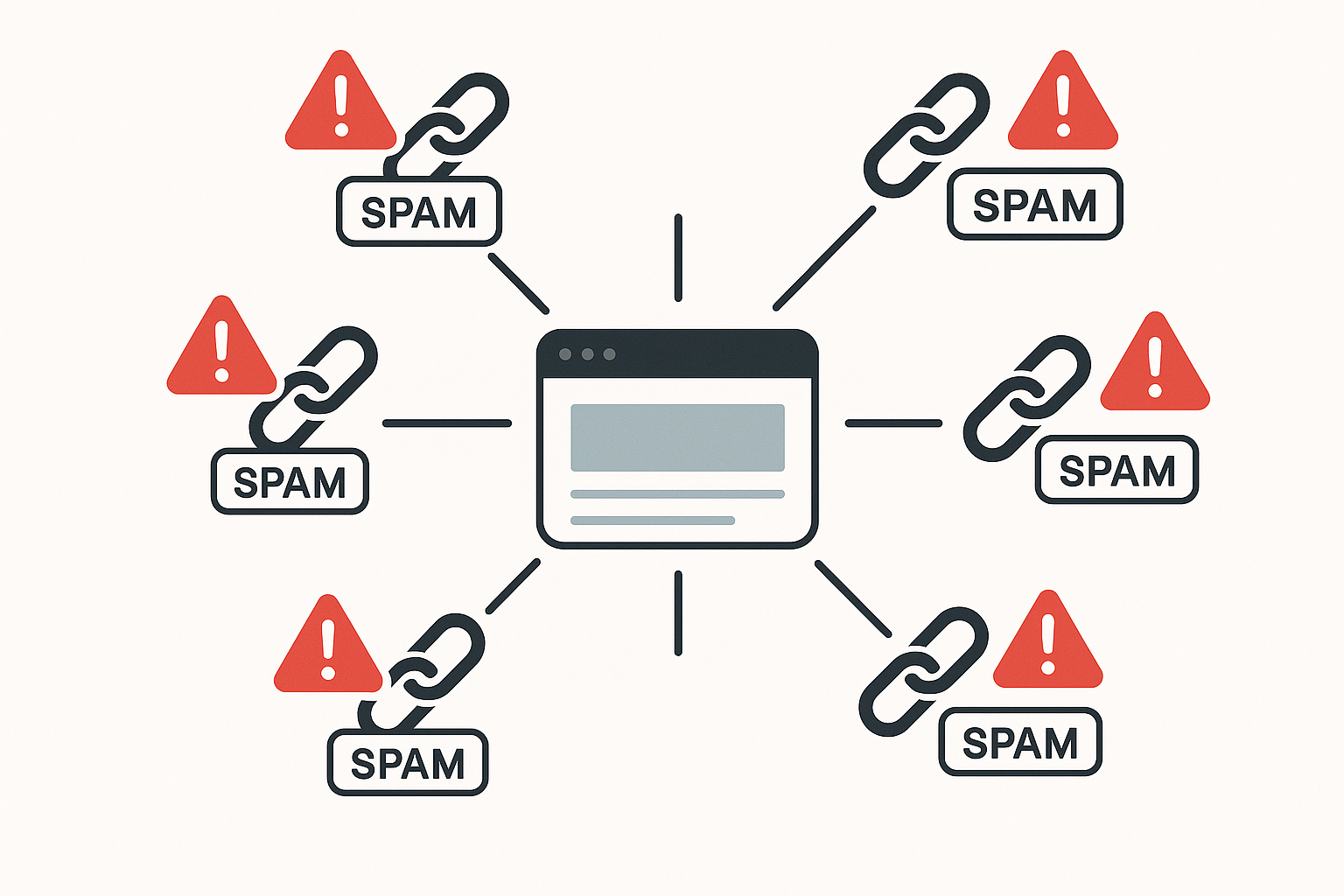 Link-based negative SEO attack visualization