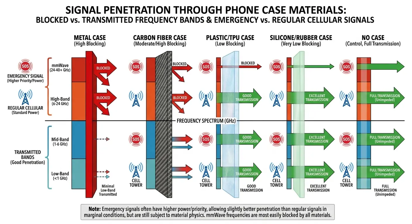 Faraday cage effect in phone case design