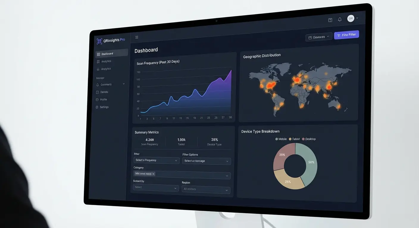 QR code scan analytics graphs
