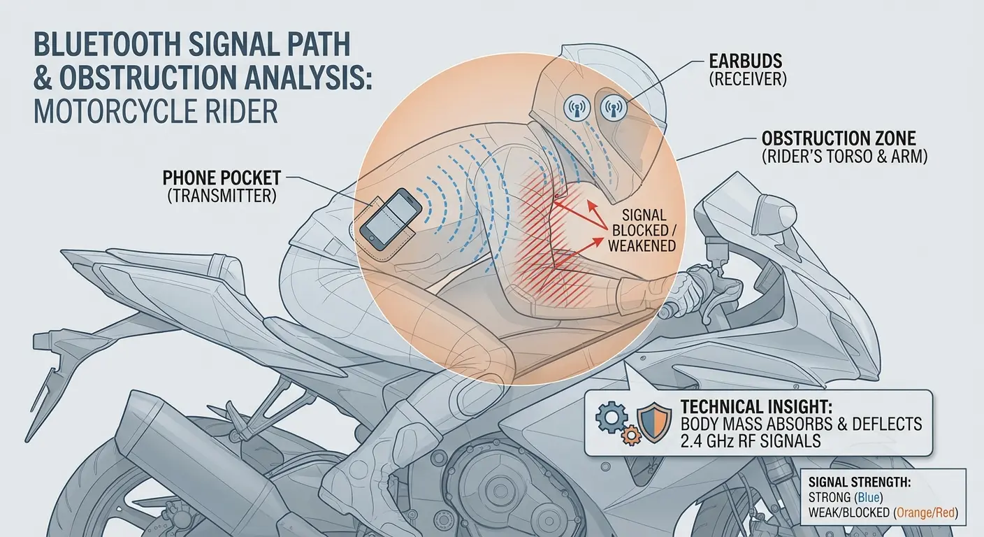 wireless motorcycle earbuds Bluetooth connection