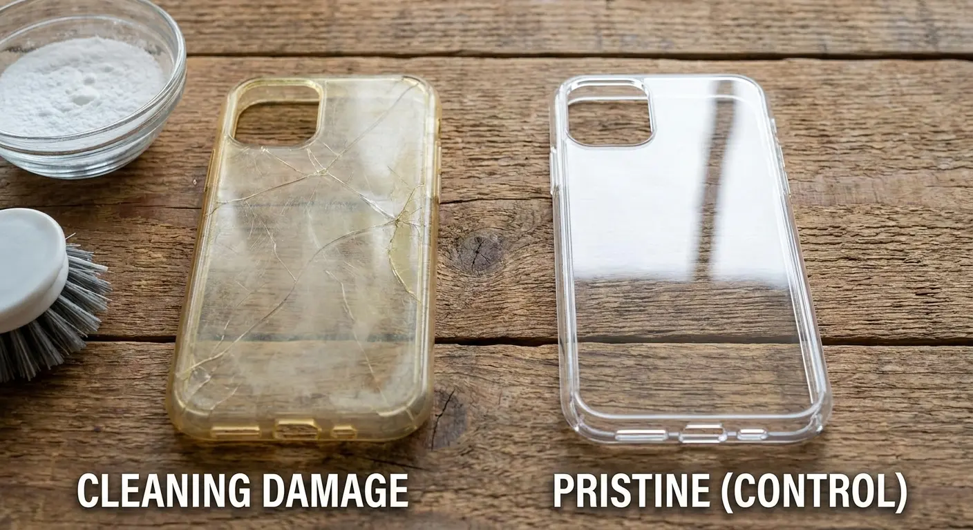 Different phone case materials and cleaning compatibility