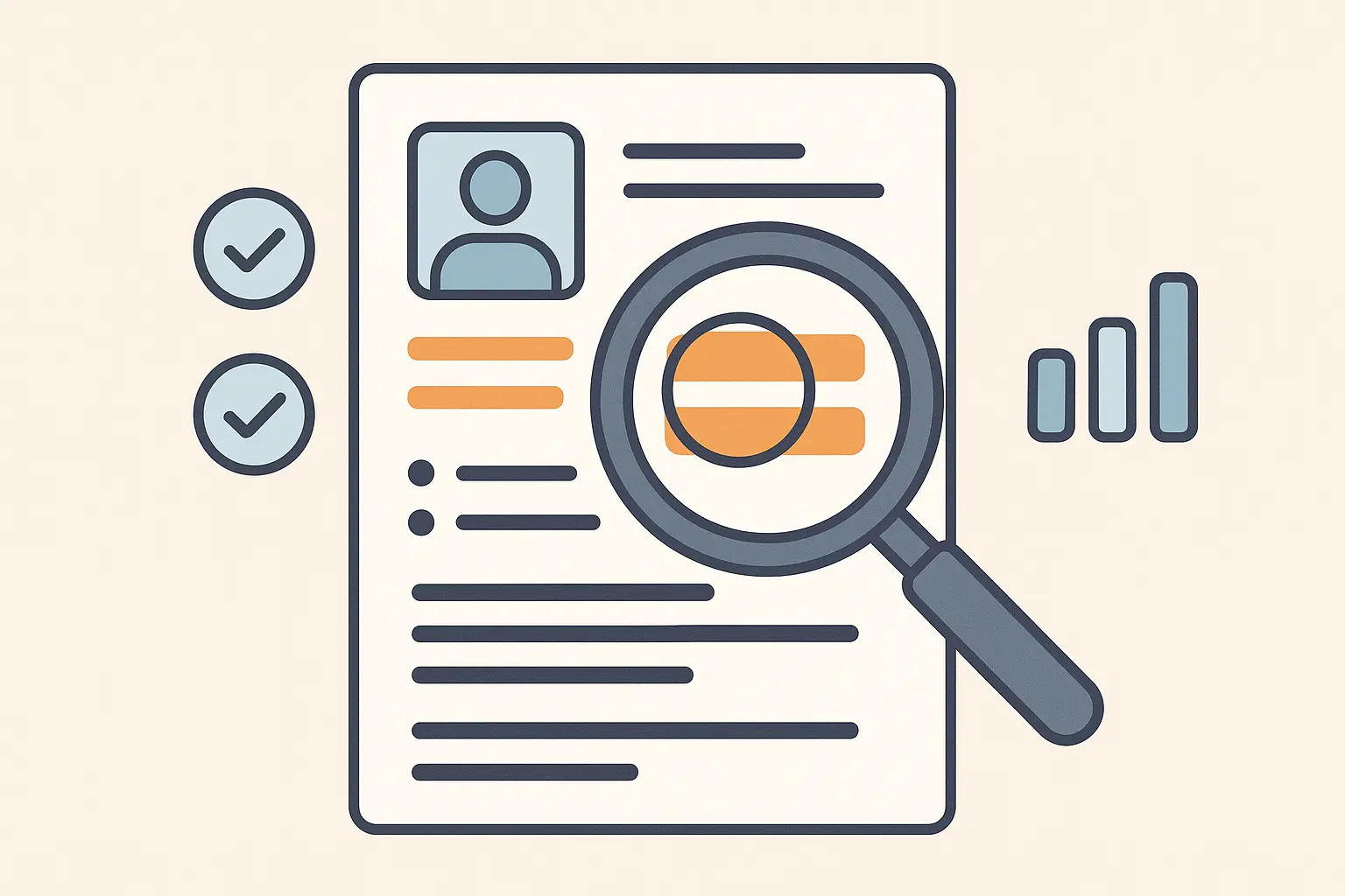 Professional resume evaluation process