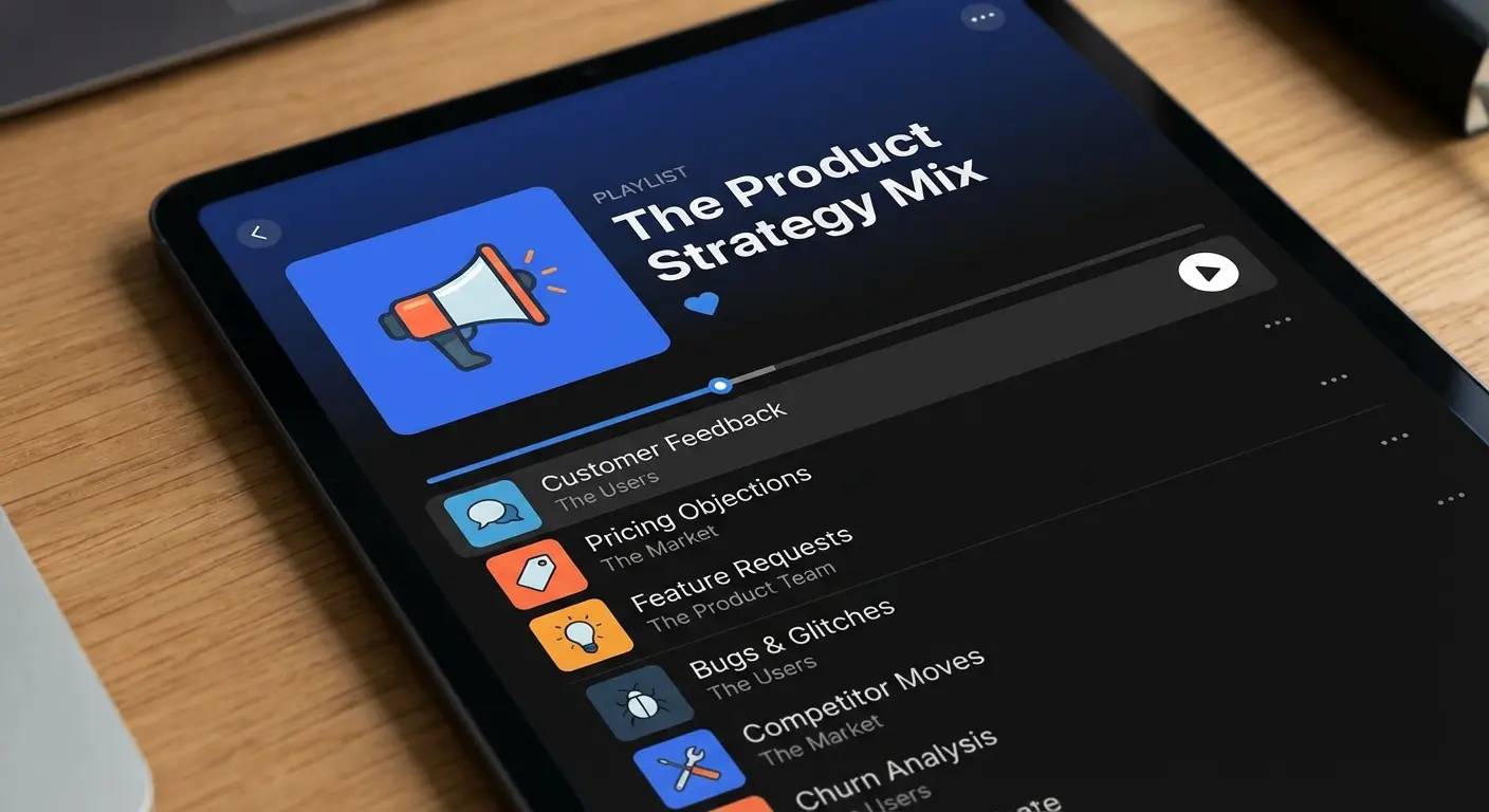 Playlists feature showing organized audio clips