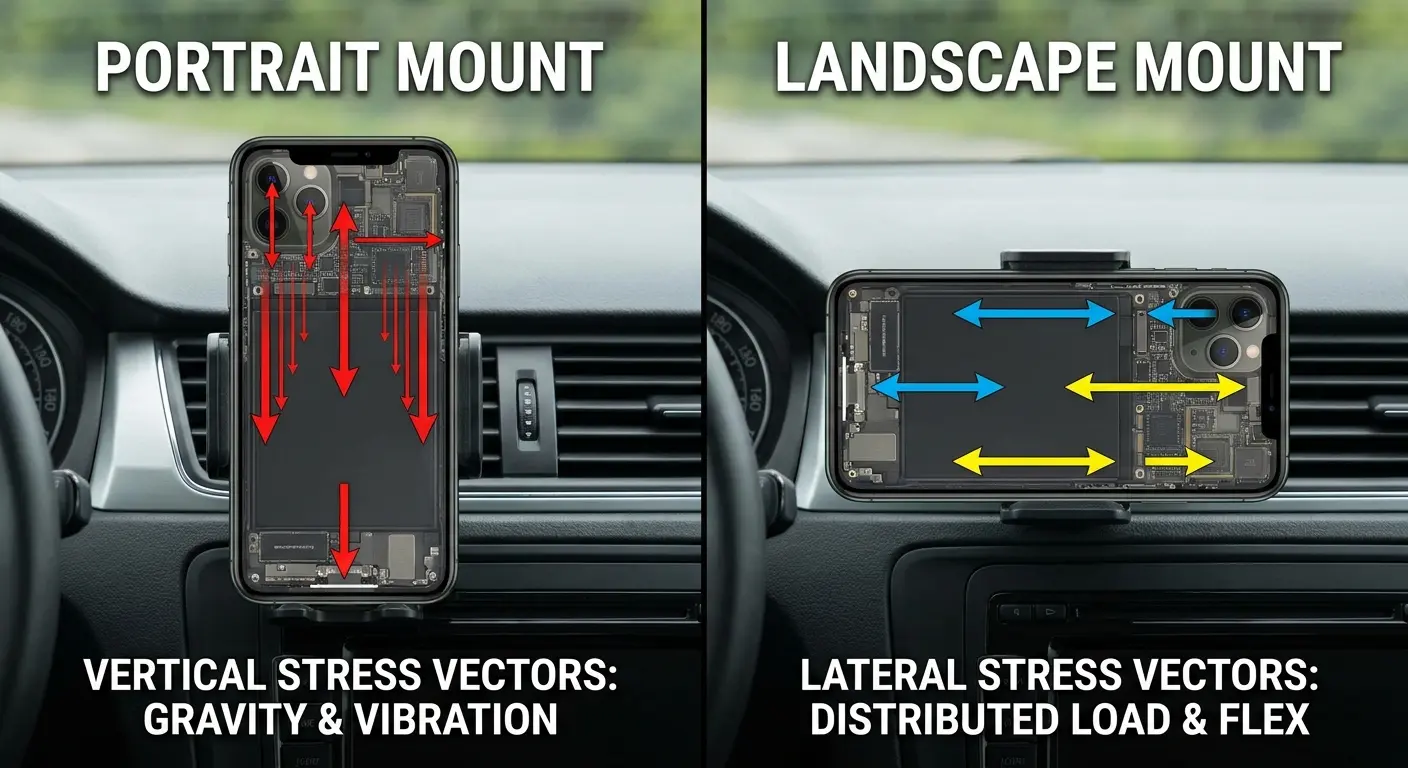 Phone mount vibration comparison chart