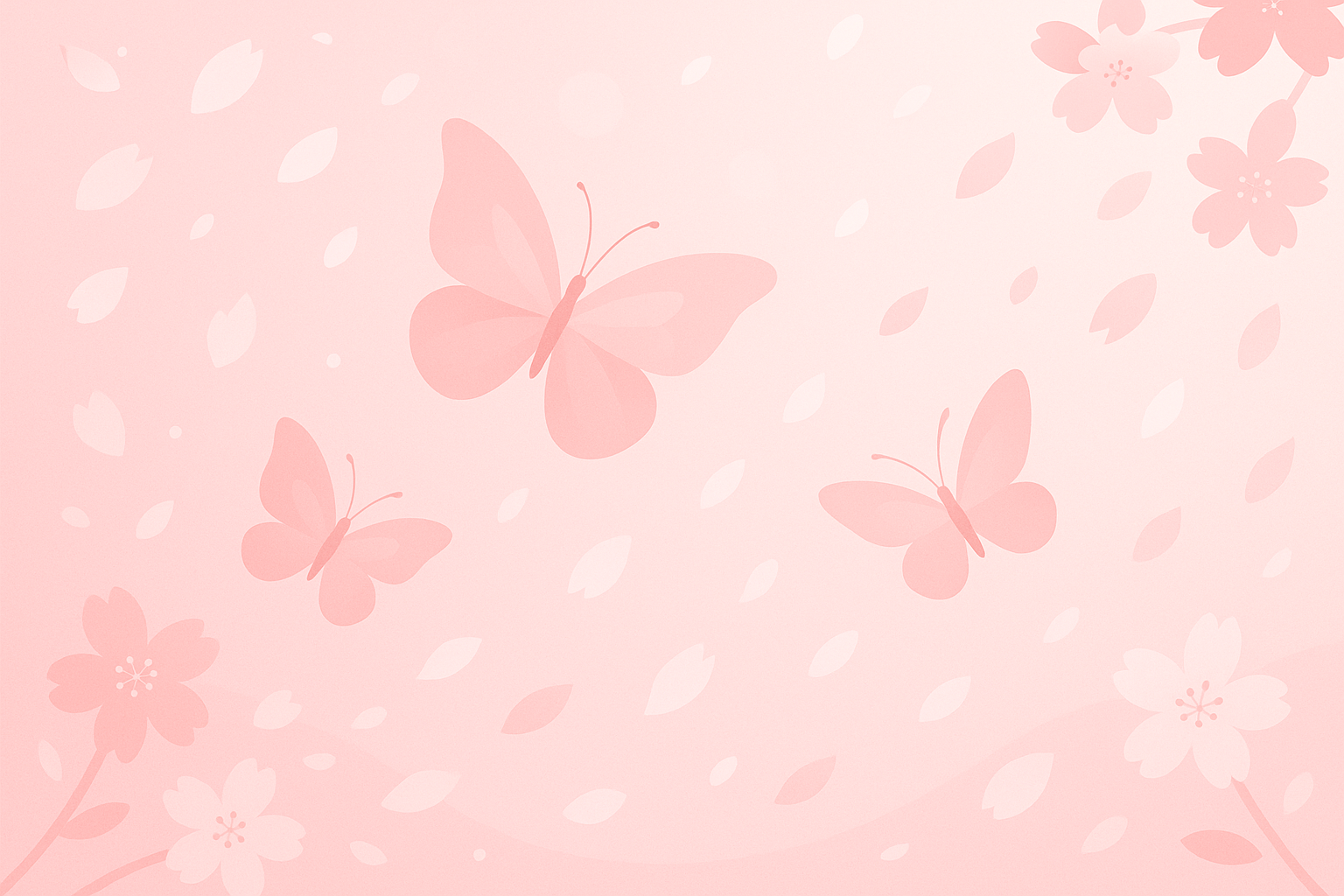Cherry blossom butterfly dance wallpaper