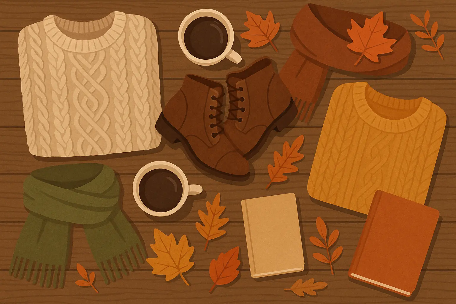 Fall sweater weather flat lay
