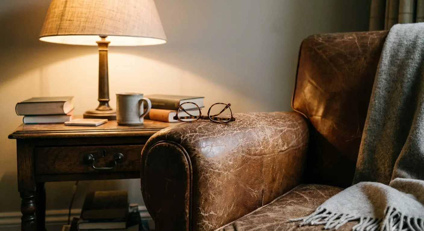 Thoughtful man reflecting, representing complex family history