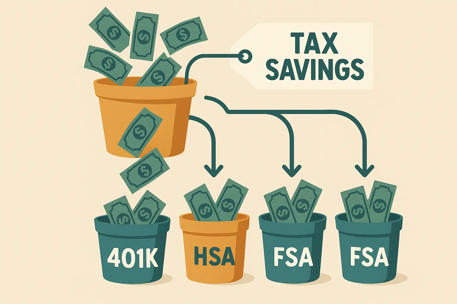 HSA and FSA tax advantages comparison chart