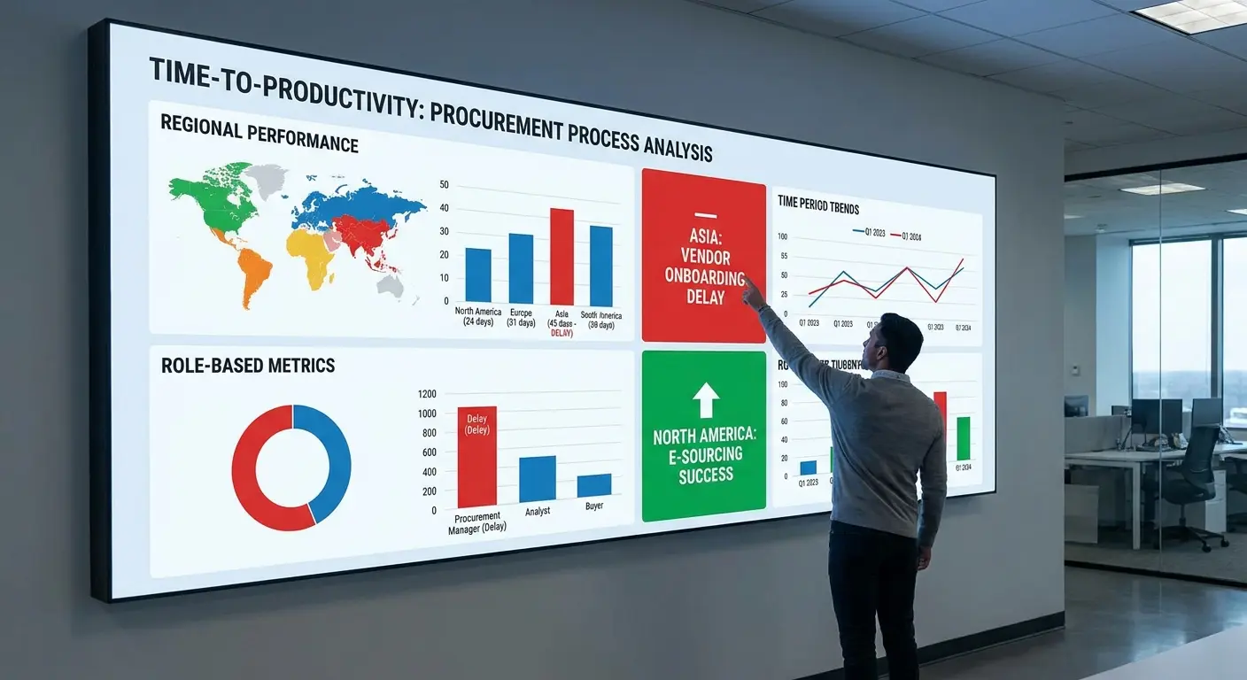 Time-to-productivity dashboard visualization