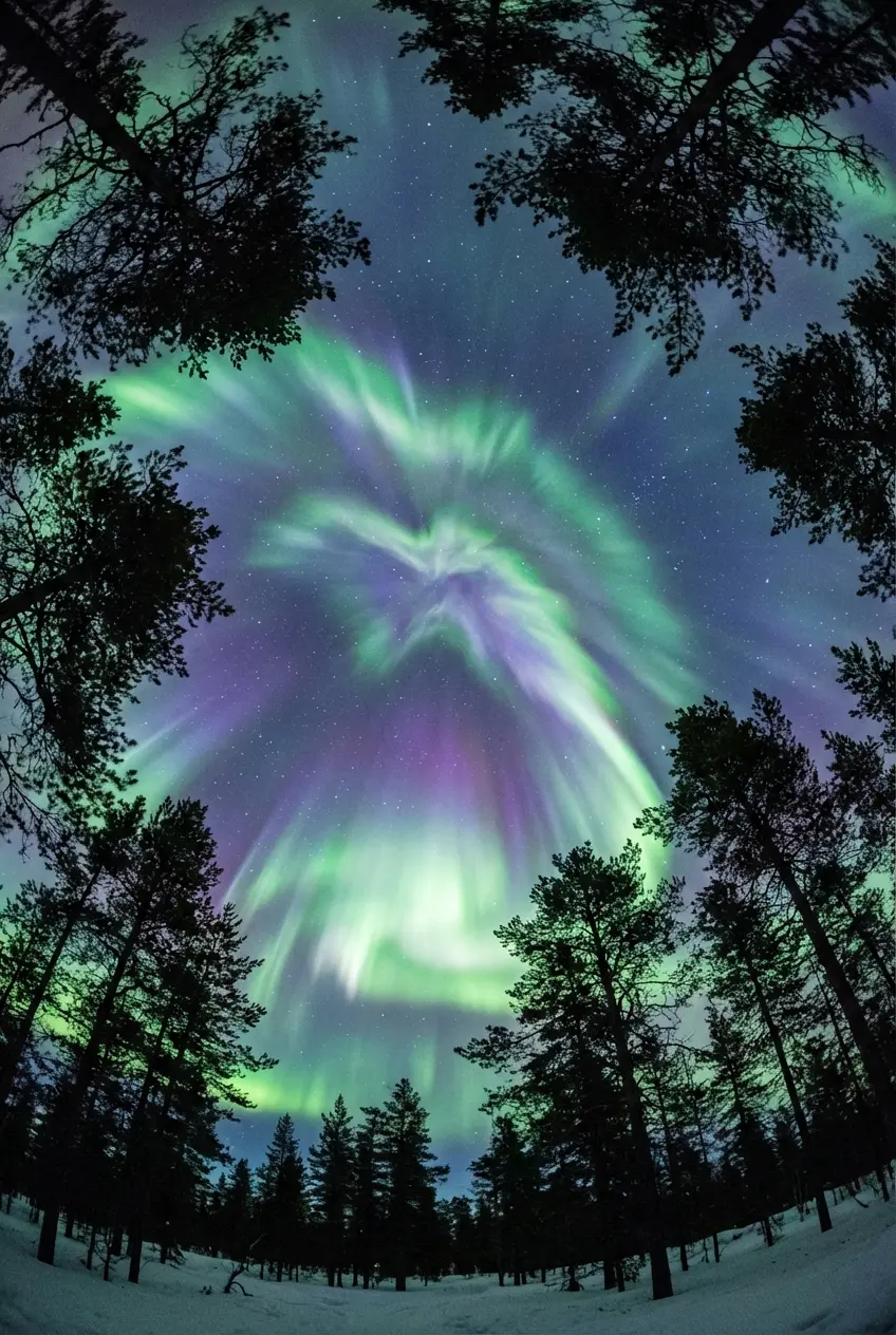 Vertical versus horizontal aurora photography framing