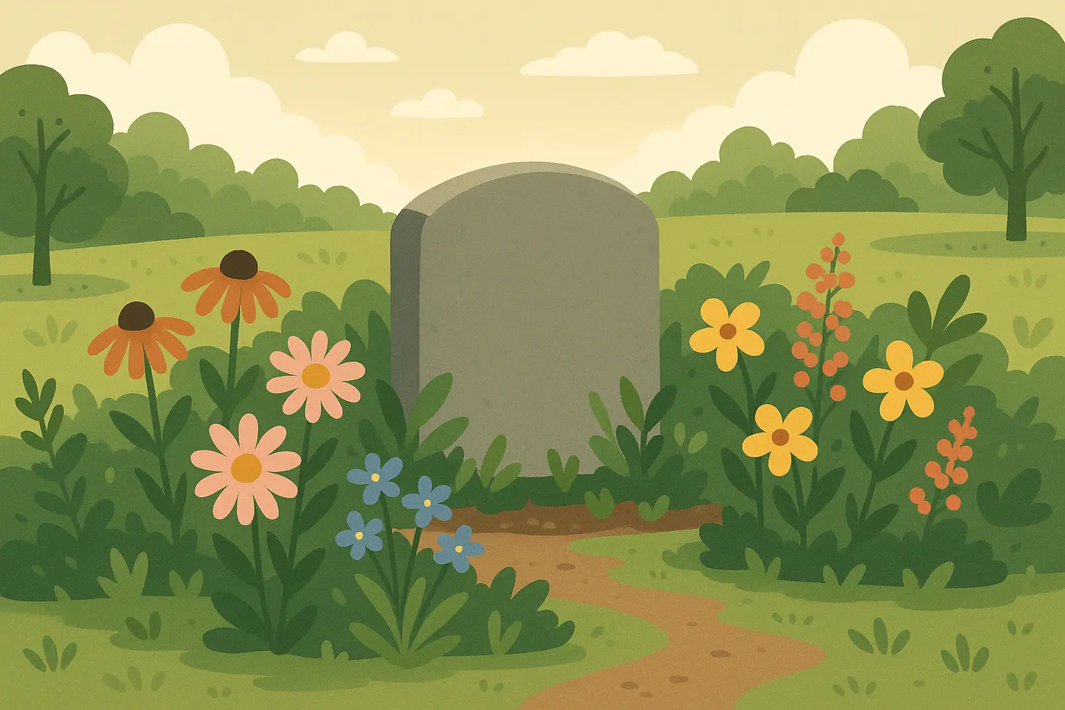 Person holding pet memorial items with flowers
