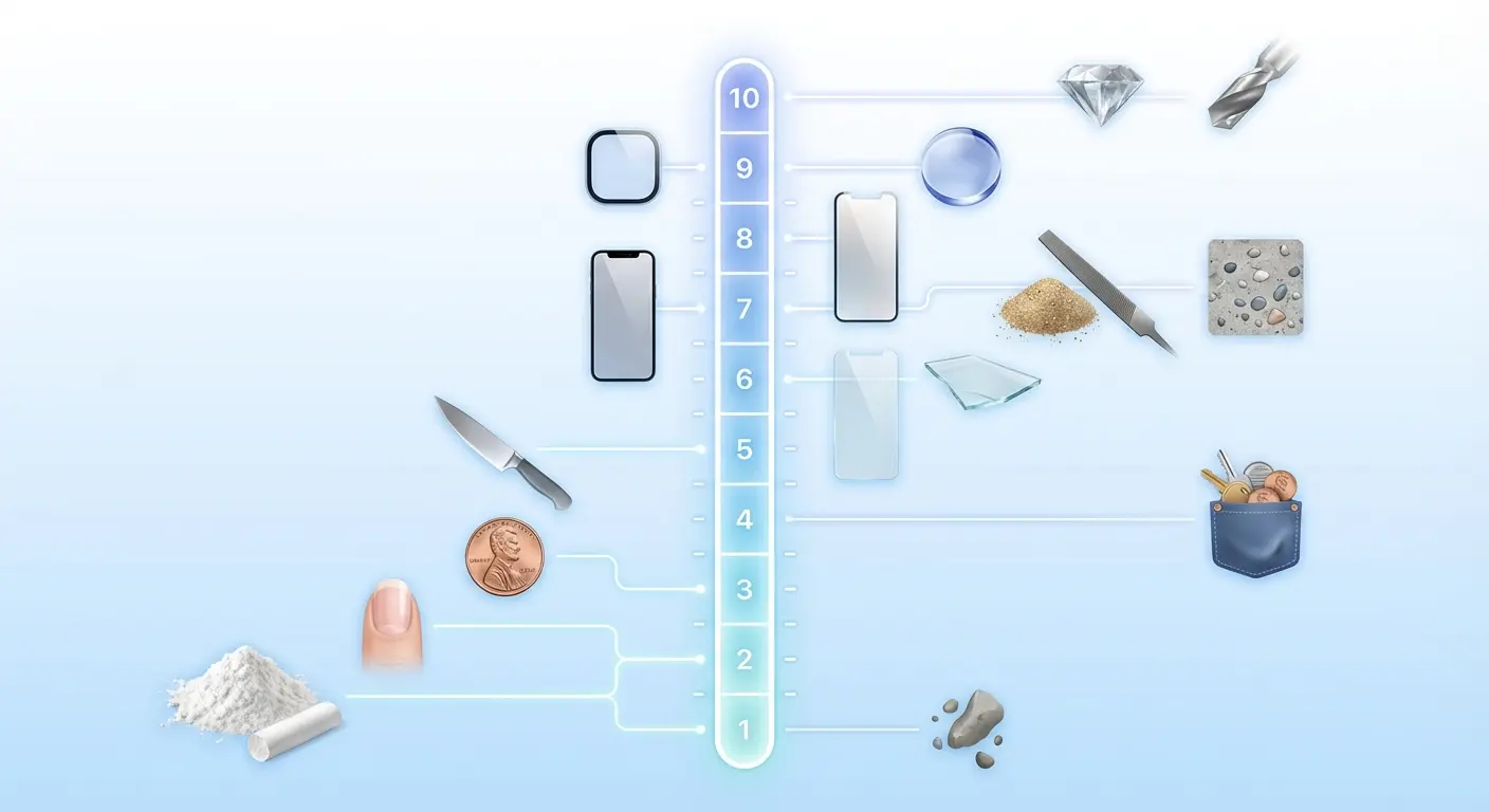 Hardness comparison - keys won't scratch your screen