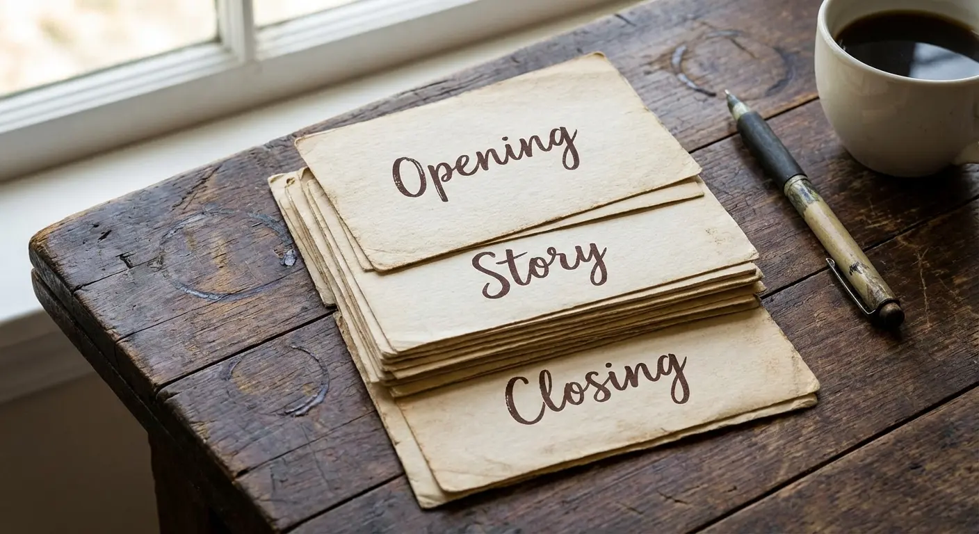 Diagram showing the structure of a funny eulogy