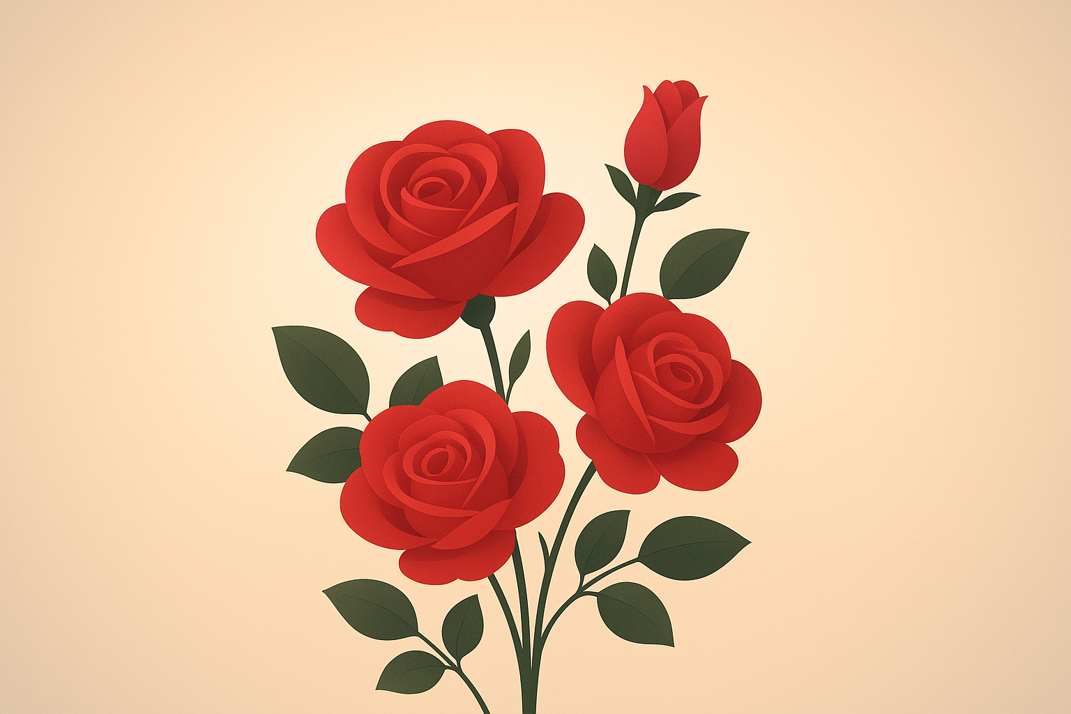 Elegant rose bouquet wallpaper