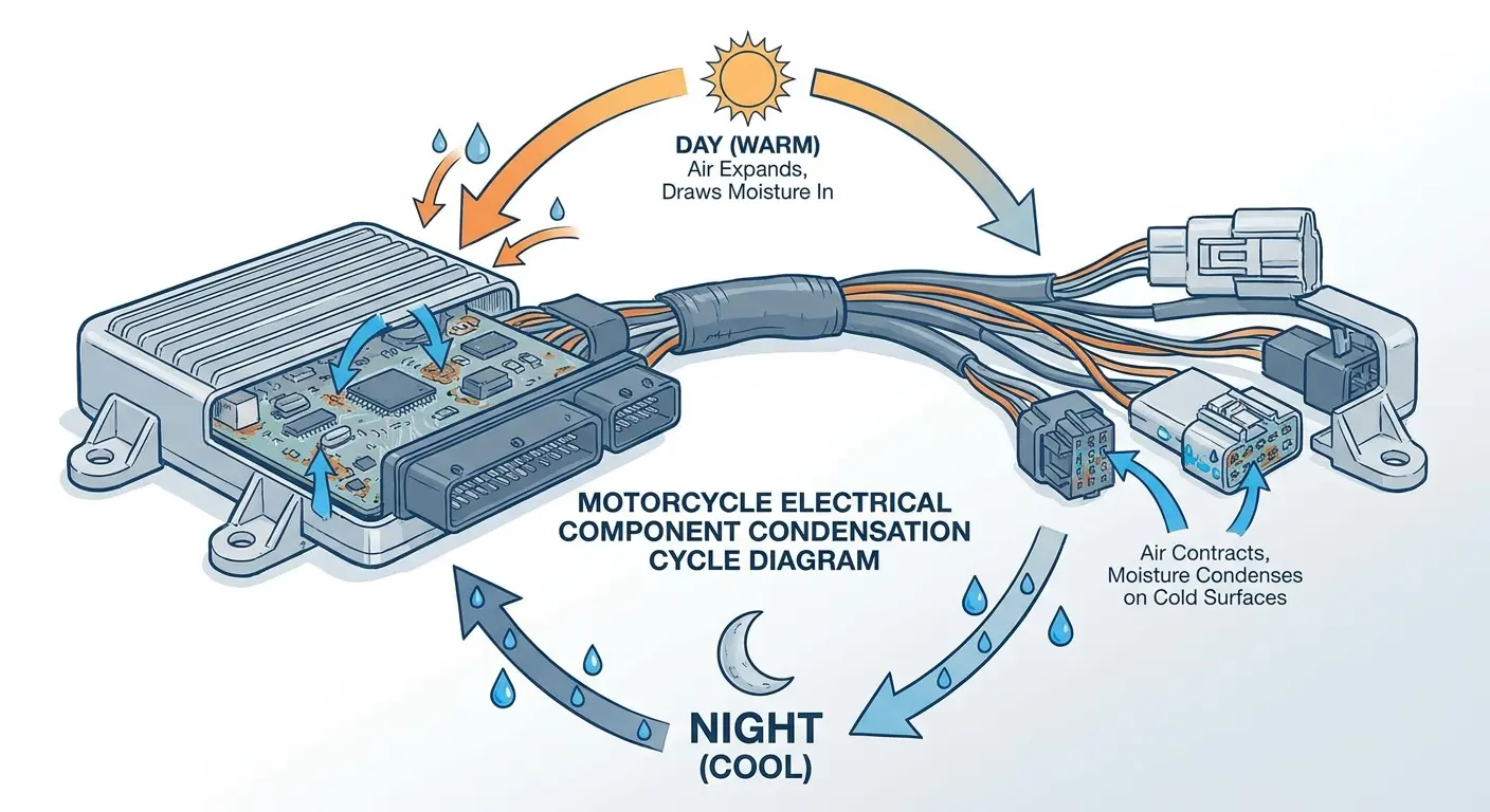 Motorcycle electronics during winter storage