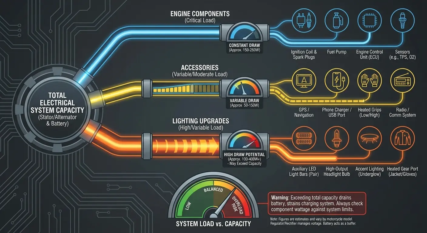 Motorcycle electrical system diagram