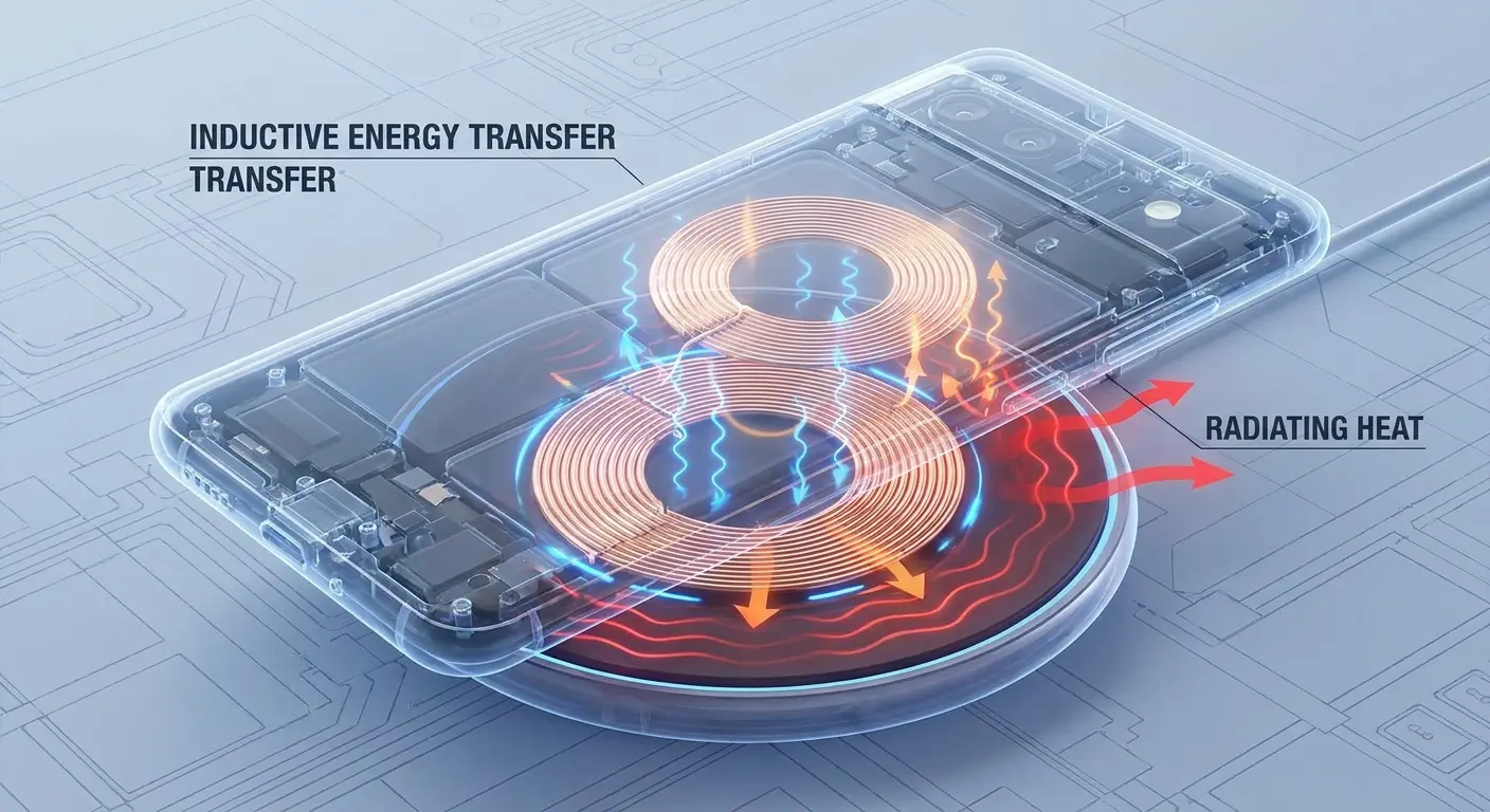 Wireless charging heat generation diagram