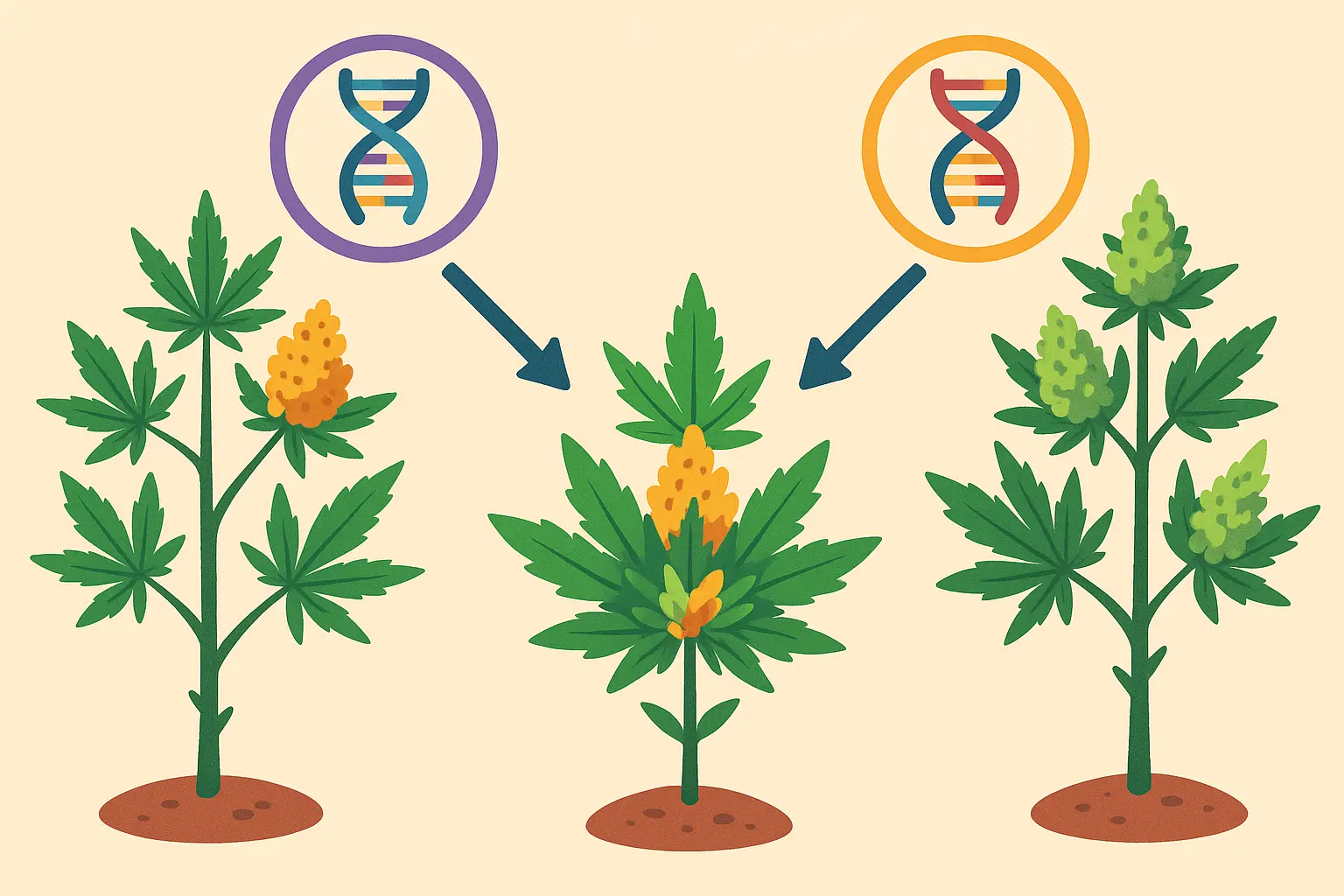 Oreoz strain genetics and parent lineage diagram