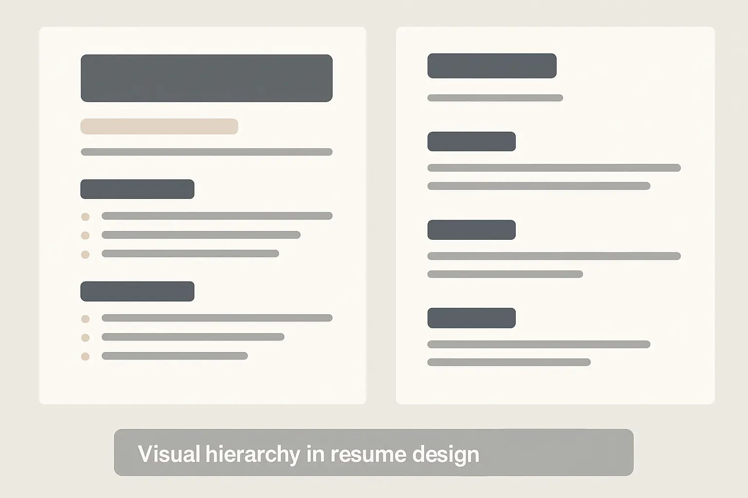 Professional resume visual hierarchy