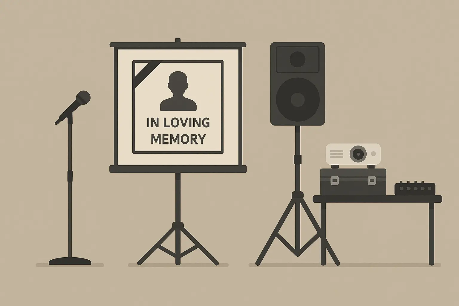 Speaker delivering emotional memorial address