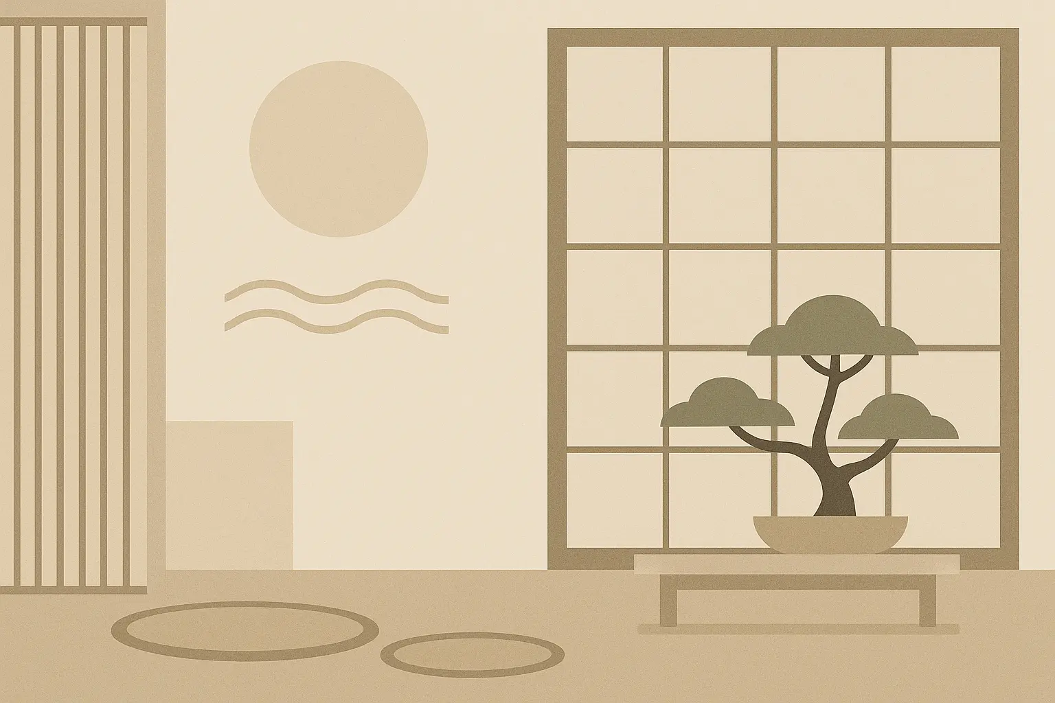 Japanese minimalist resilience wallpaper