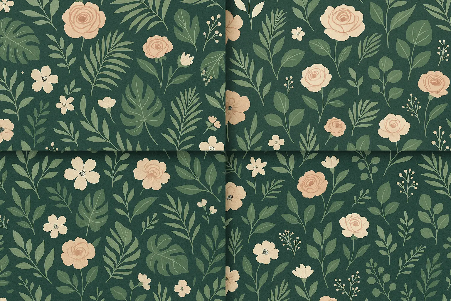 Floral and botanical preppy wallpaper designs