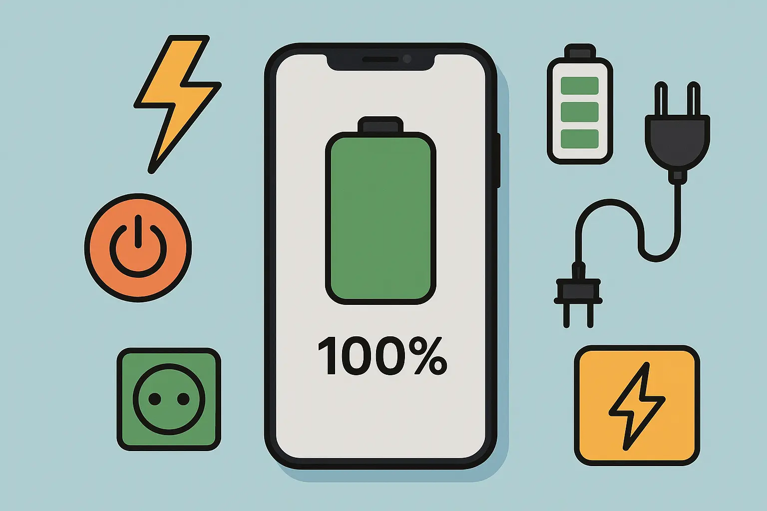 Smartphone battery life comparison chart