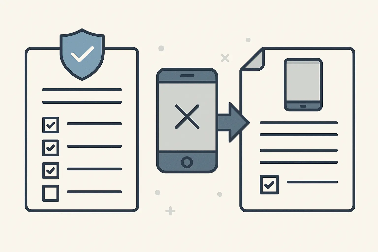 Insurance claim documentation and replacement phone setup