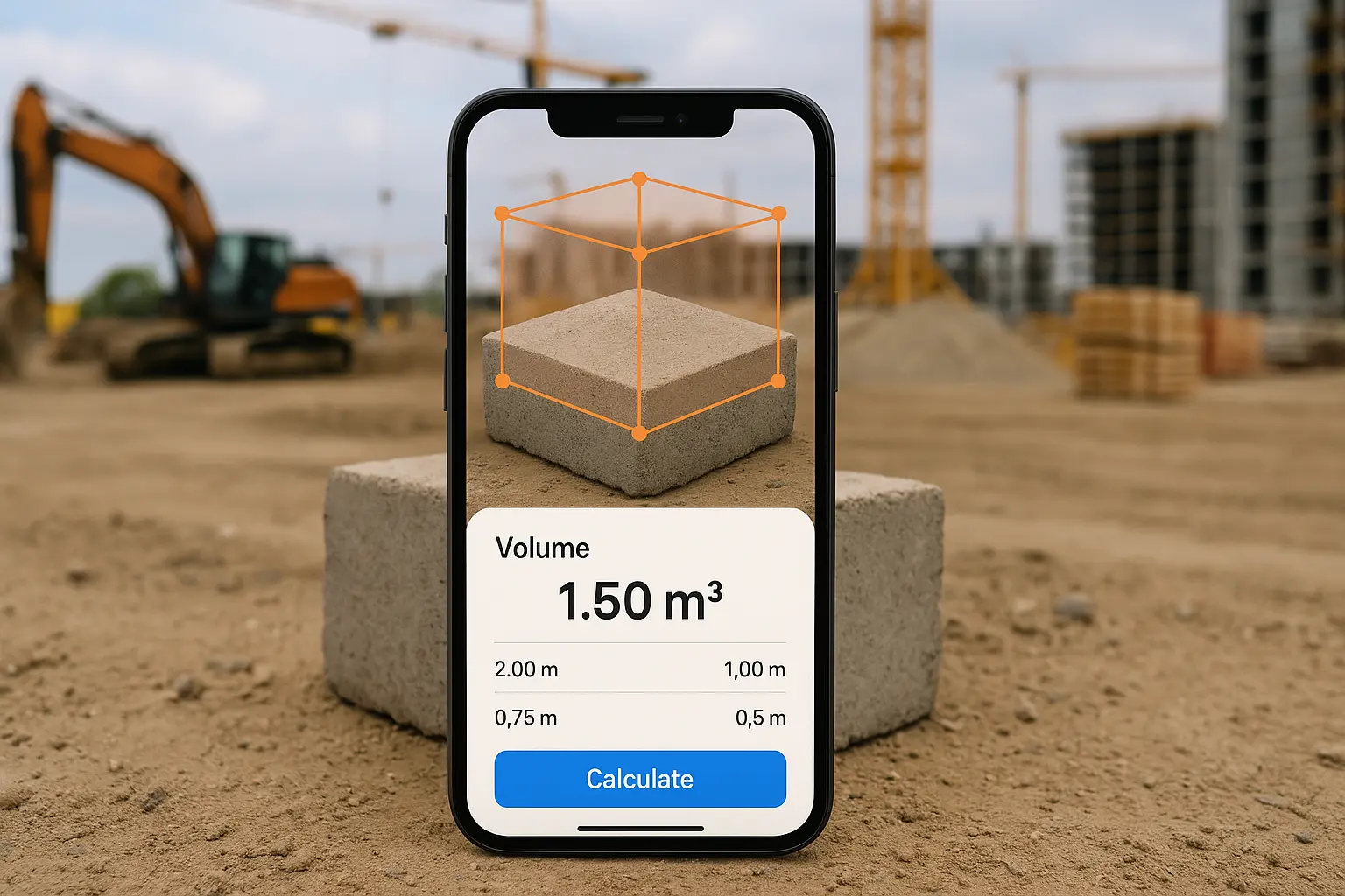 Mobile volume calculator apps for field use