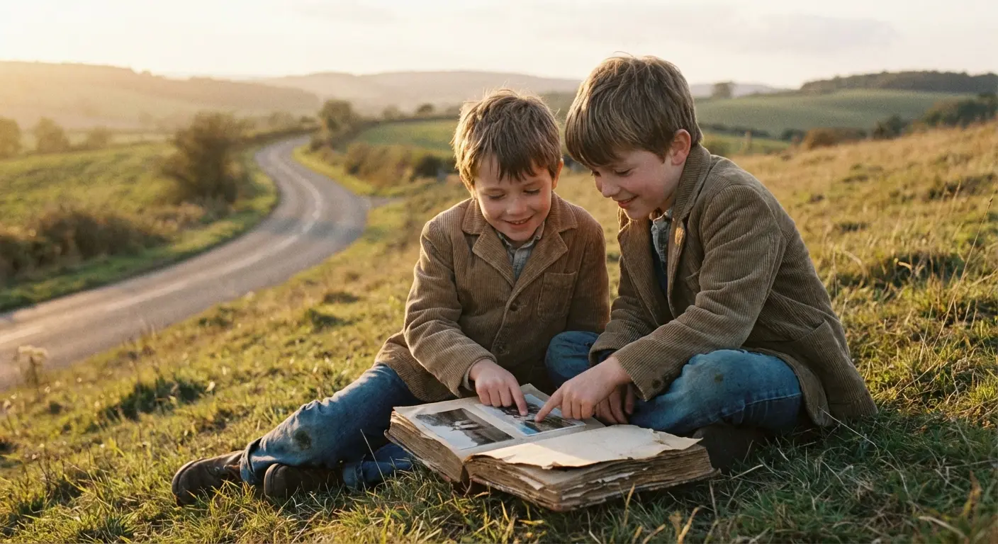 Two brothers embracing and sharing a moment of connection