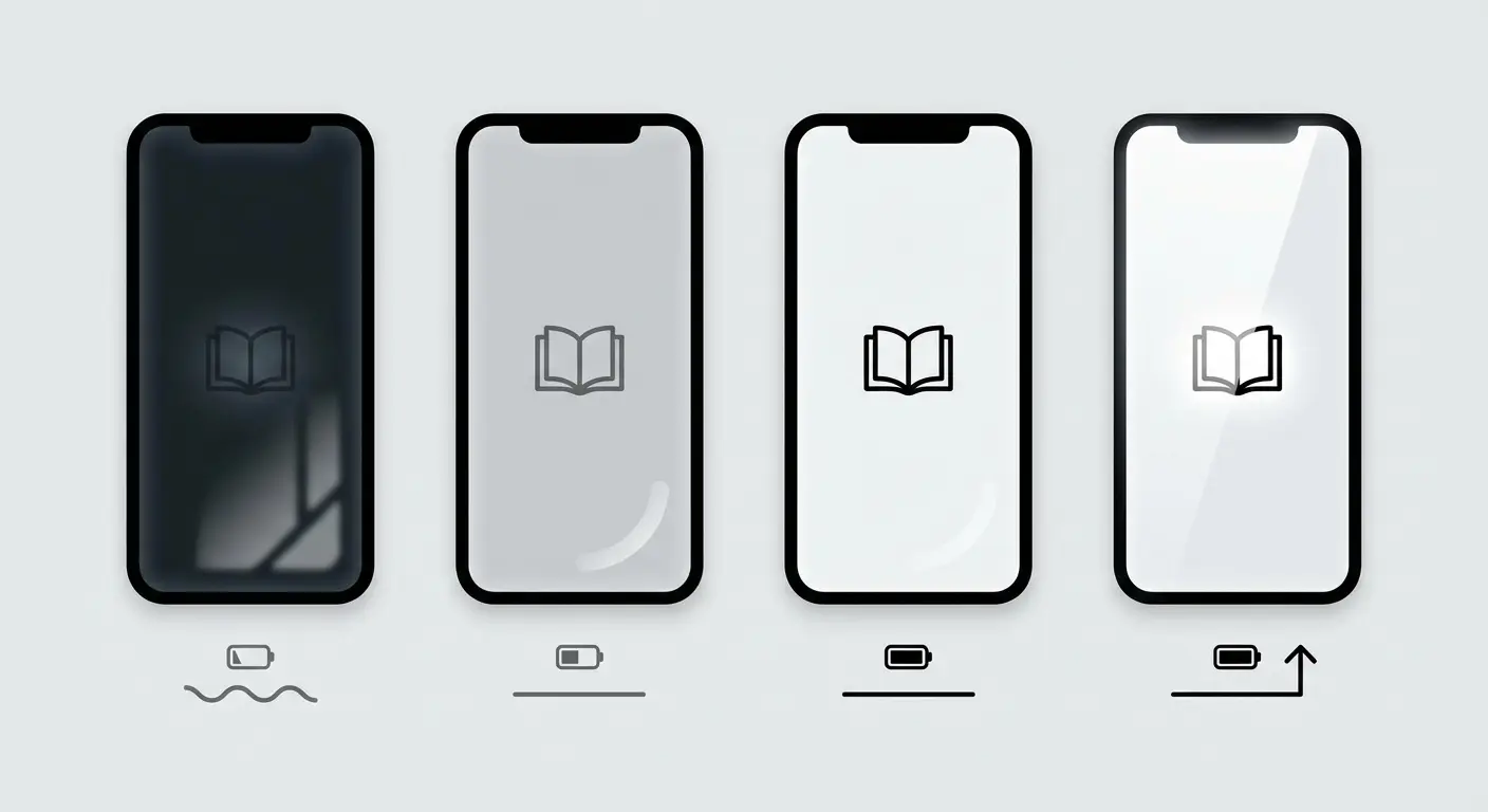 Hand adjusting phone brightness for QR code