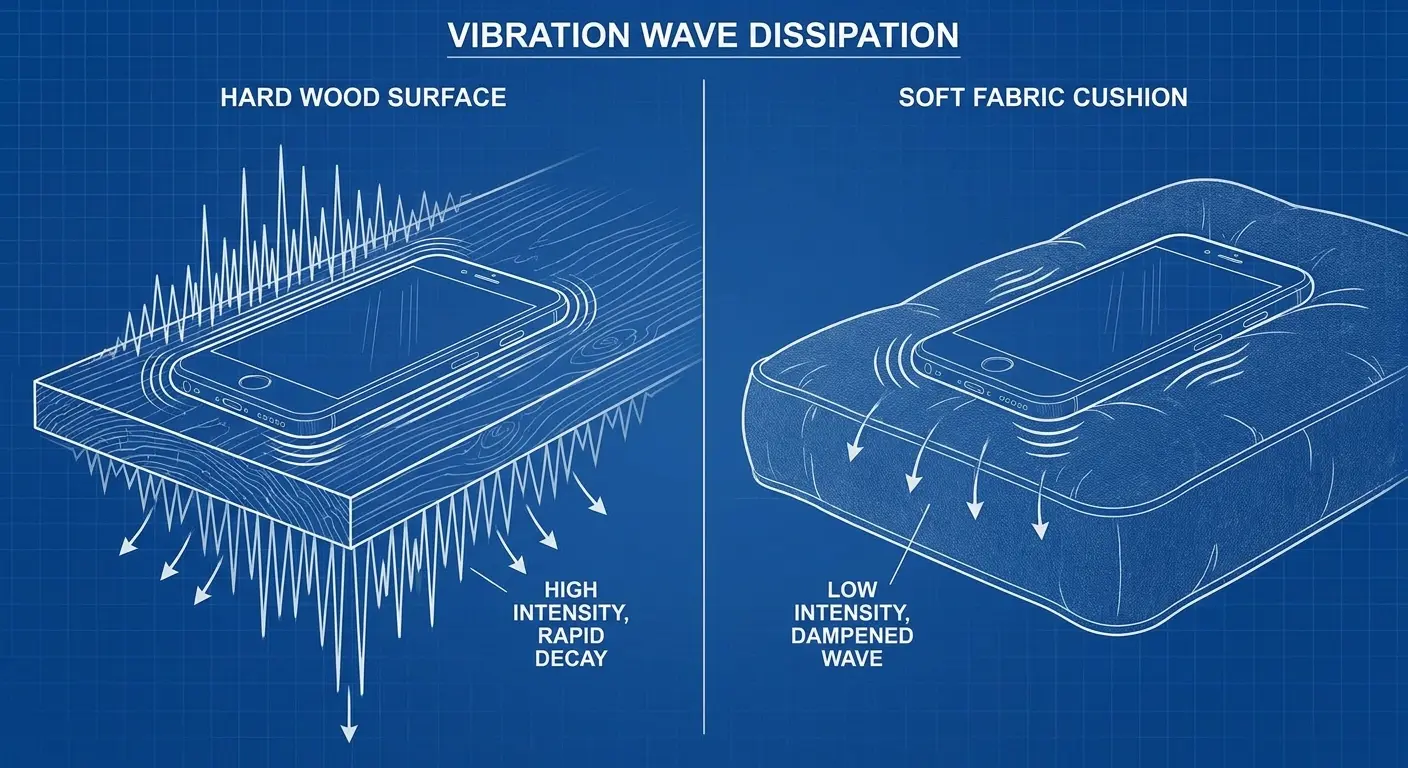 Surface materials affecting vibration perception