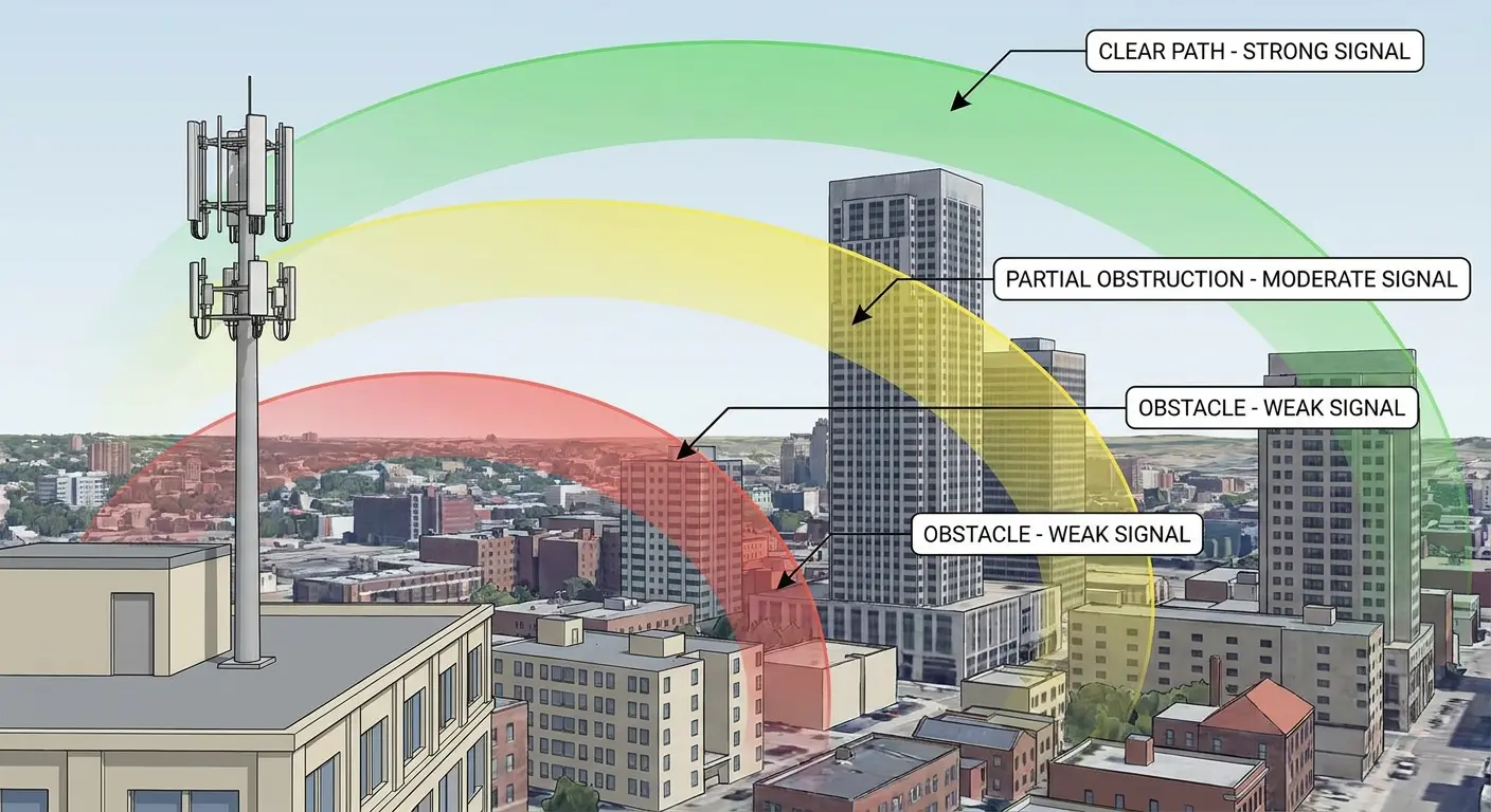 Elevation impact on phone signal reception