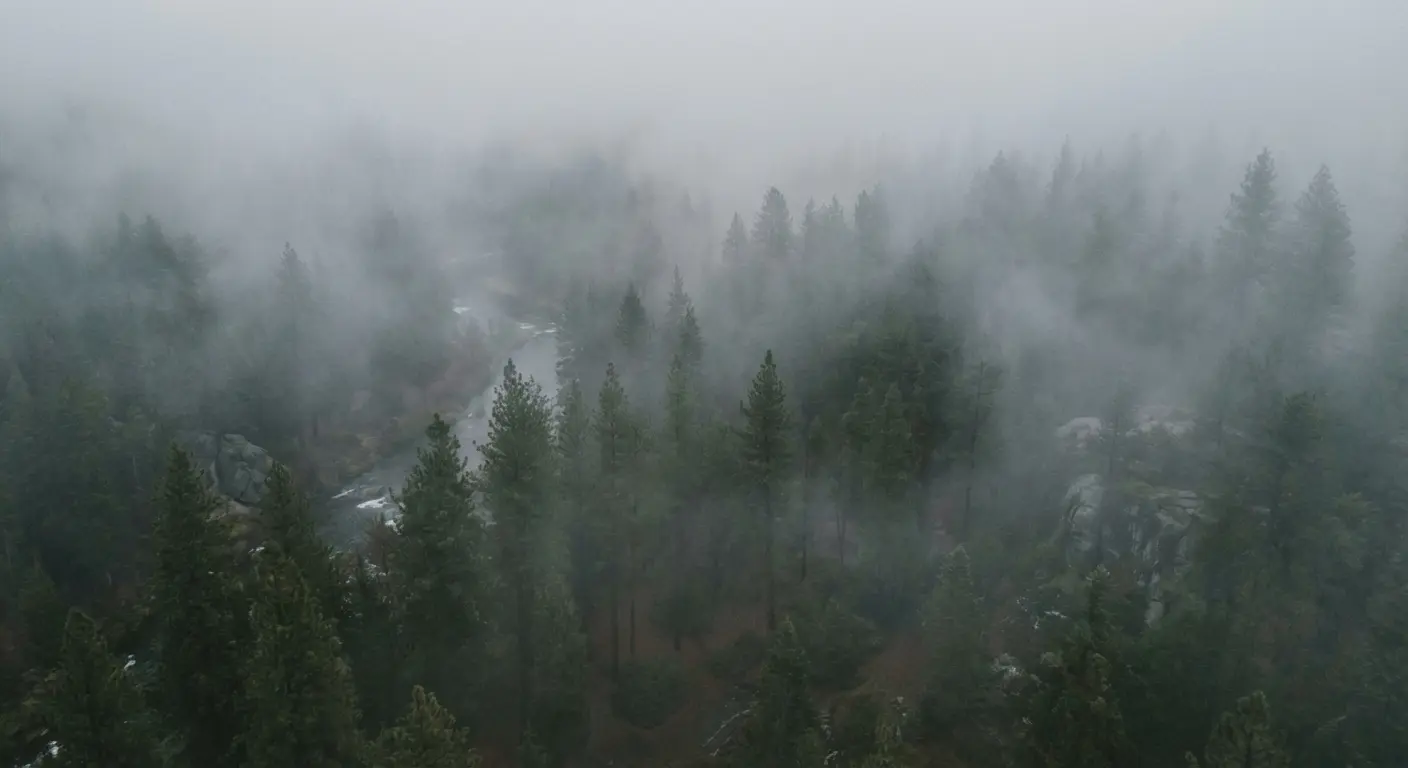The Misty Pine Forest