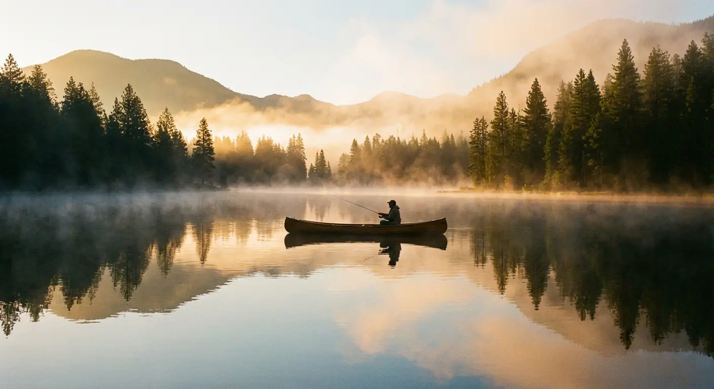 Fishing as a metaphor for life imagery