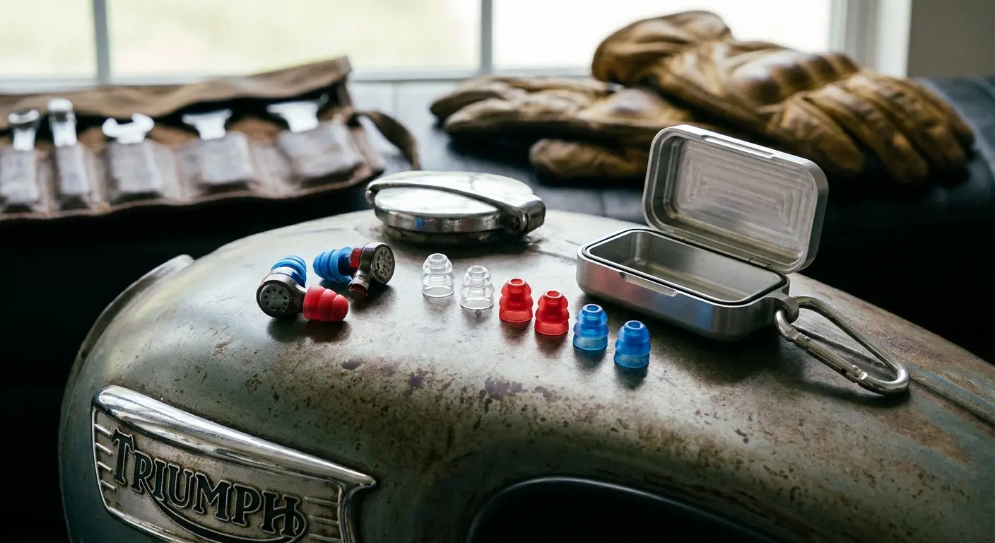 EarPeace Moto Pro earplugs with filter options