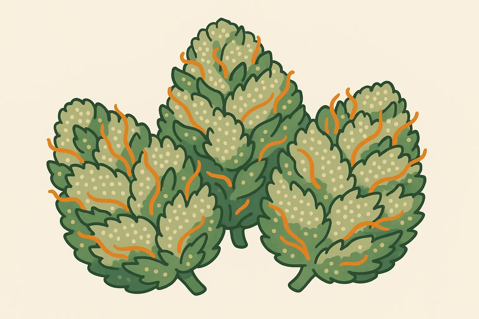 Master Kush strain buds with dense trichome coverage