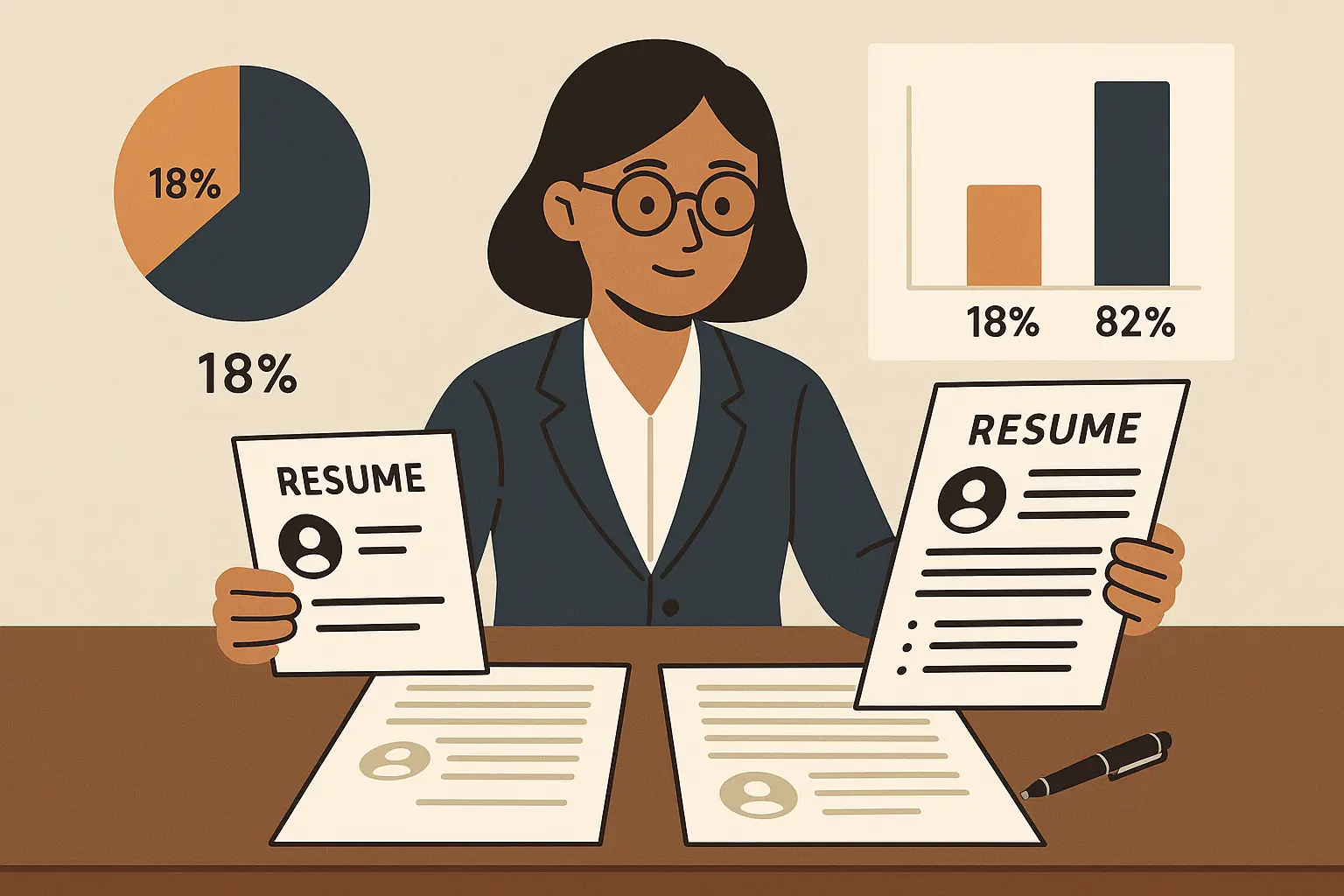 Resume length statistics showing recruiter preferences
