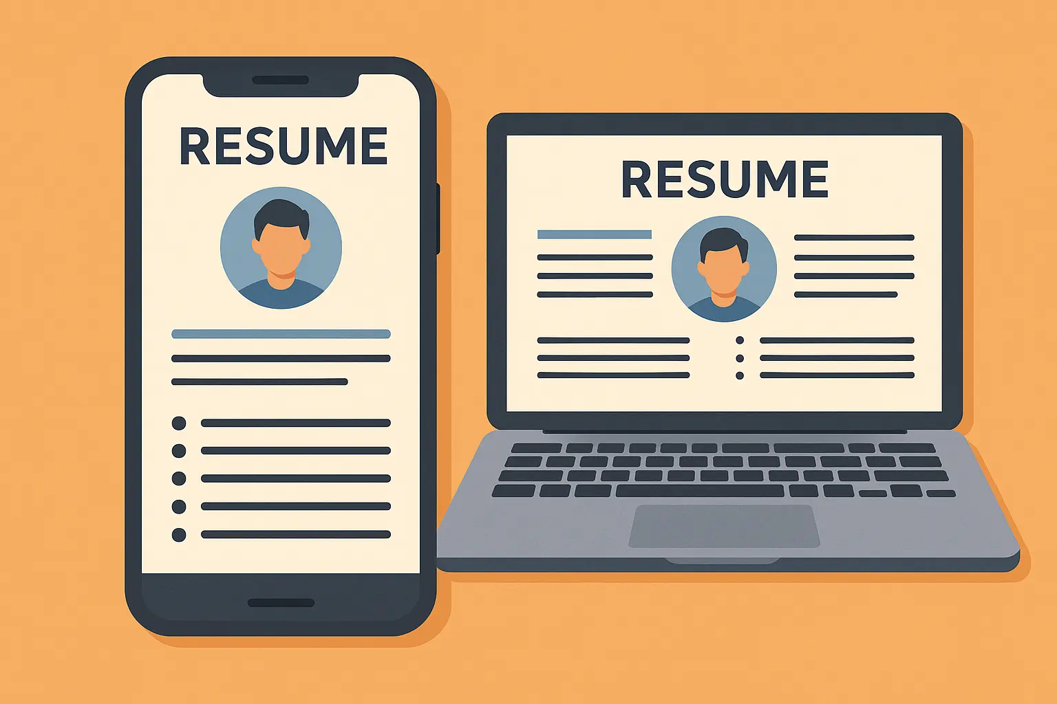 Mobile-responsive resume design examples