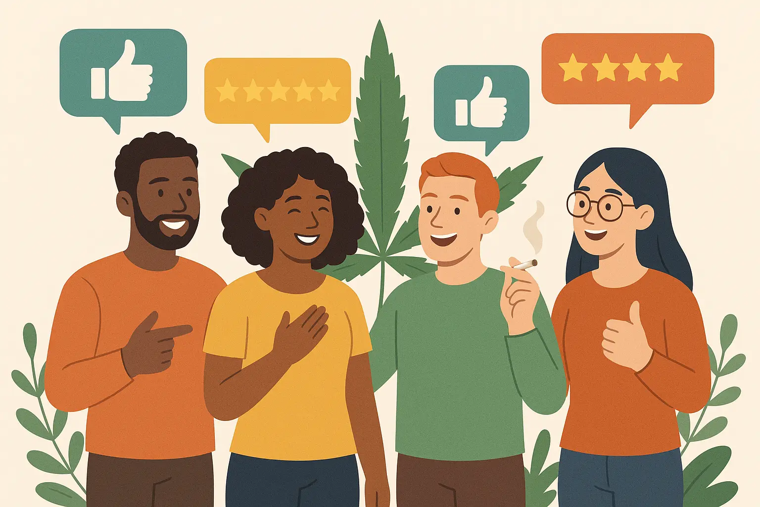 Cannabis user testimonial showing positive experience