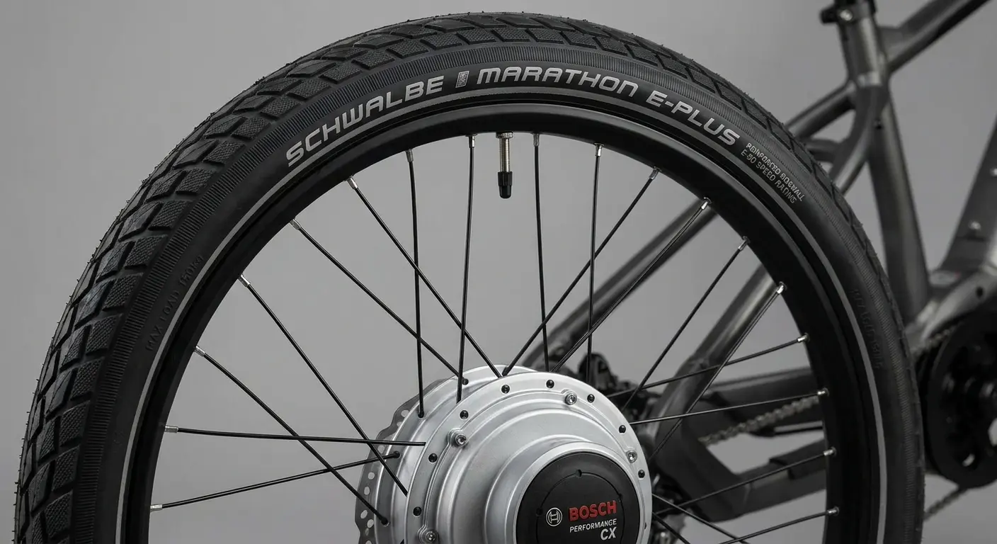E-bike tire with speed rating markings